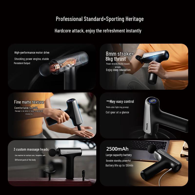 Philips Portable Deep Tissue Massage Gun