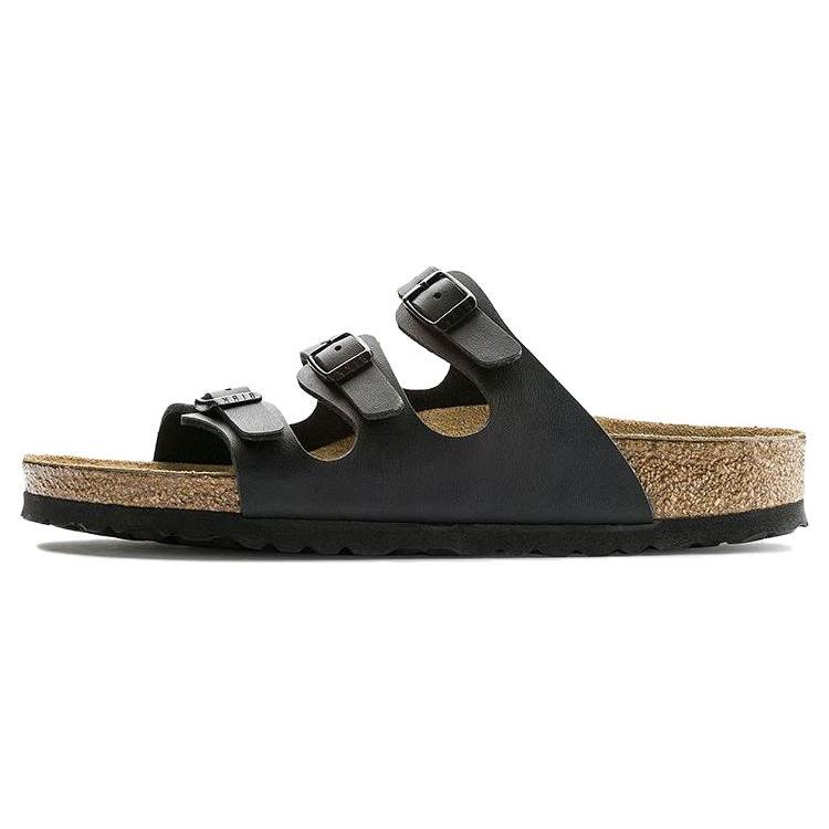 Birkenstock Leather Comfortable And Trendy Slide Slippers Unisex Black 0053013 39