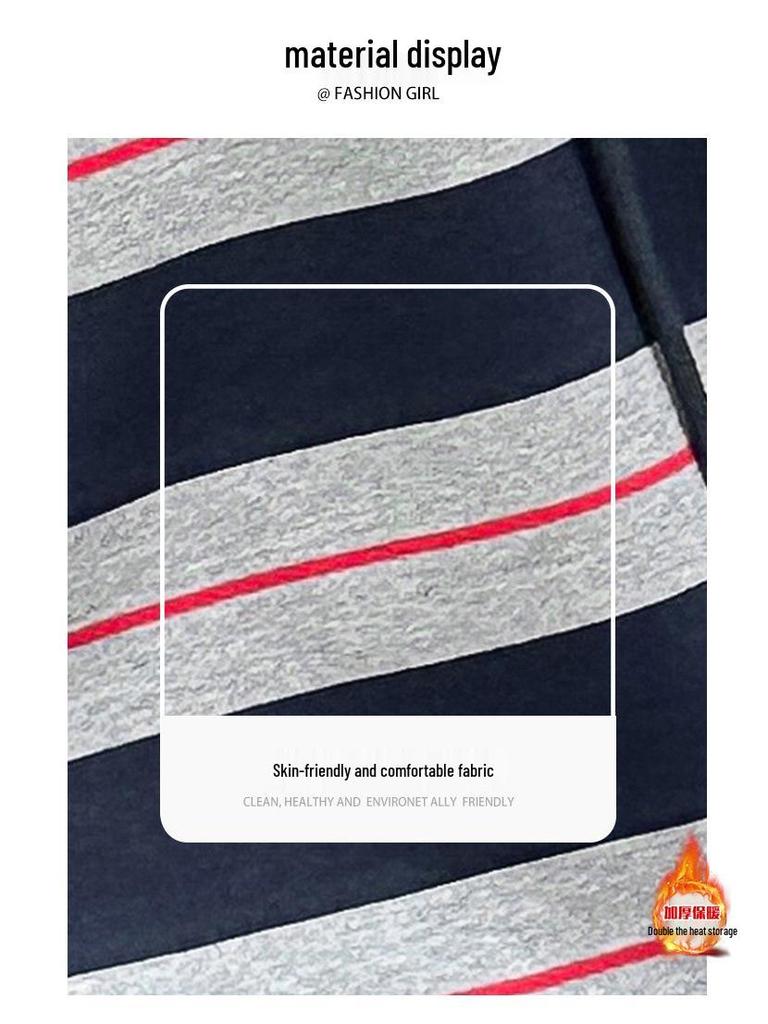 Zweiteiliges Set für Mädchen: Gestreifter Pullover & Dicke Hose - Trendige Herbst/Winter 2025 Kollektion