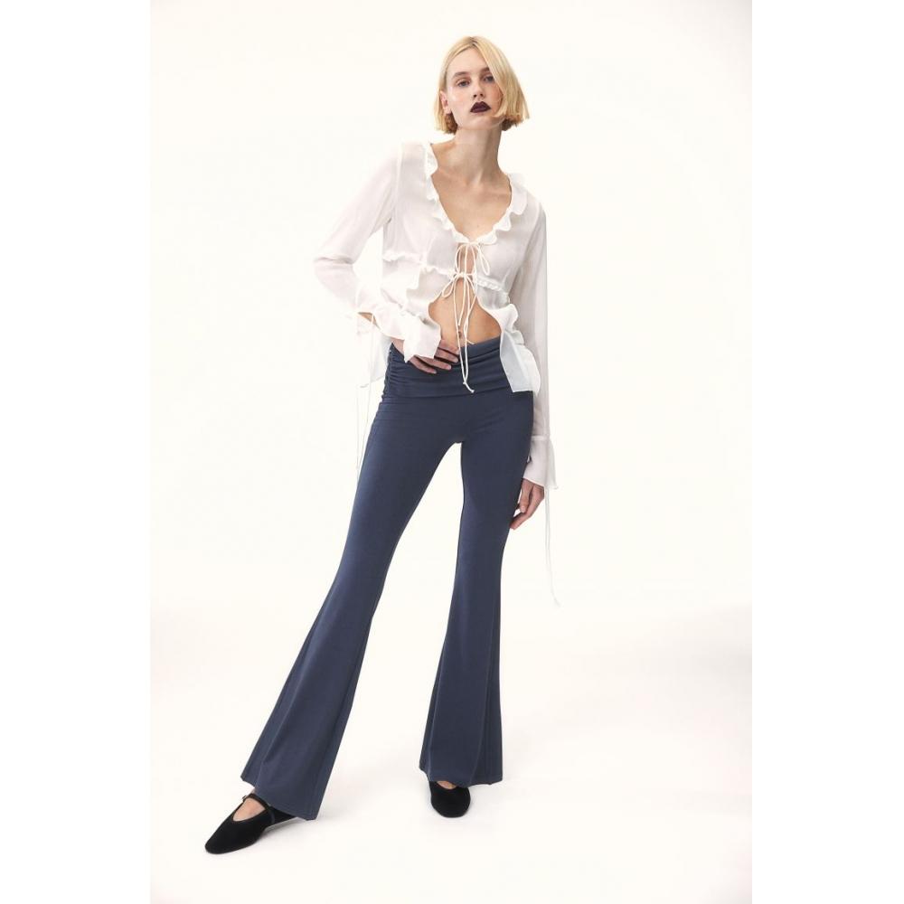 

Кремовый шифоновый топ HM Flounce Flounce