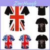 Vintage Union Jack Logo T-shirt Distressed Retro Style Graphic For British Culture Lovers
