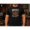 Grill T Shirt Brisket On A Cutting Board Master Gift For Bbq And Smoker Fans Vintage Graphic Top For Everyday Wear Homme