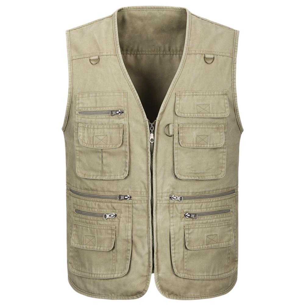 Mens Multi-Pocket Outdoor Vest Fishing Hiking Photography Waistcoat Jacket Coat Mens Multi-Pocket Outdoor Vest Fishing Hiking Photography Waistcoat Jacket Coat