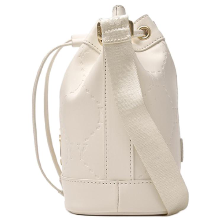 New MLB Blended Material Bucket Bags Crossbody Bag, Shoulder Bag Regular Women's White 7ACRMD65N-50CRM