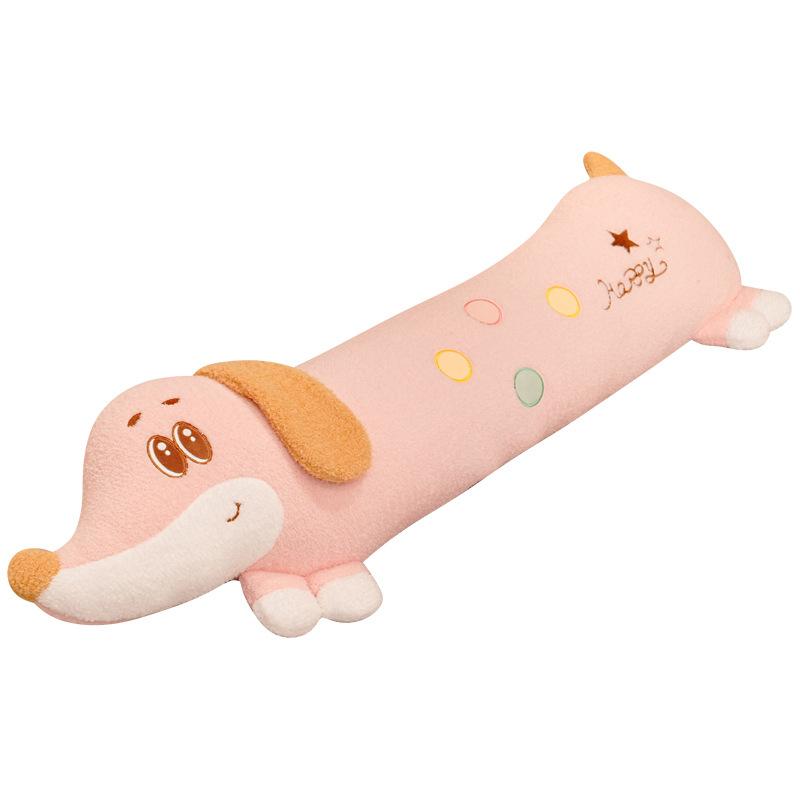 Cartoon Soft Dachshund Dog Long Throw Pillow Plush Toy Doll Lying Down Dog Doll Girl Soothing Rag Doll