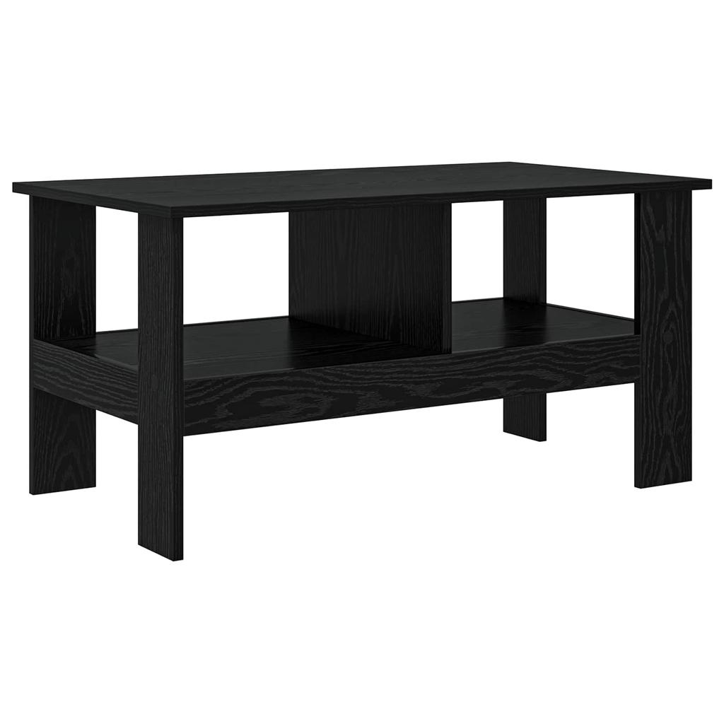 Coffee Table Black Oak Look 90 X 50 X 45 Cm Engineered Wood