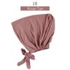 Solid Color Elastic Tie-Back Modal Undercap Hijab Scarf Adjustable Kufi Cap