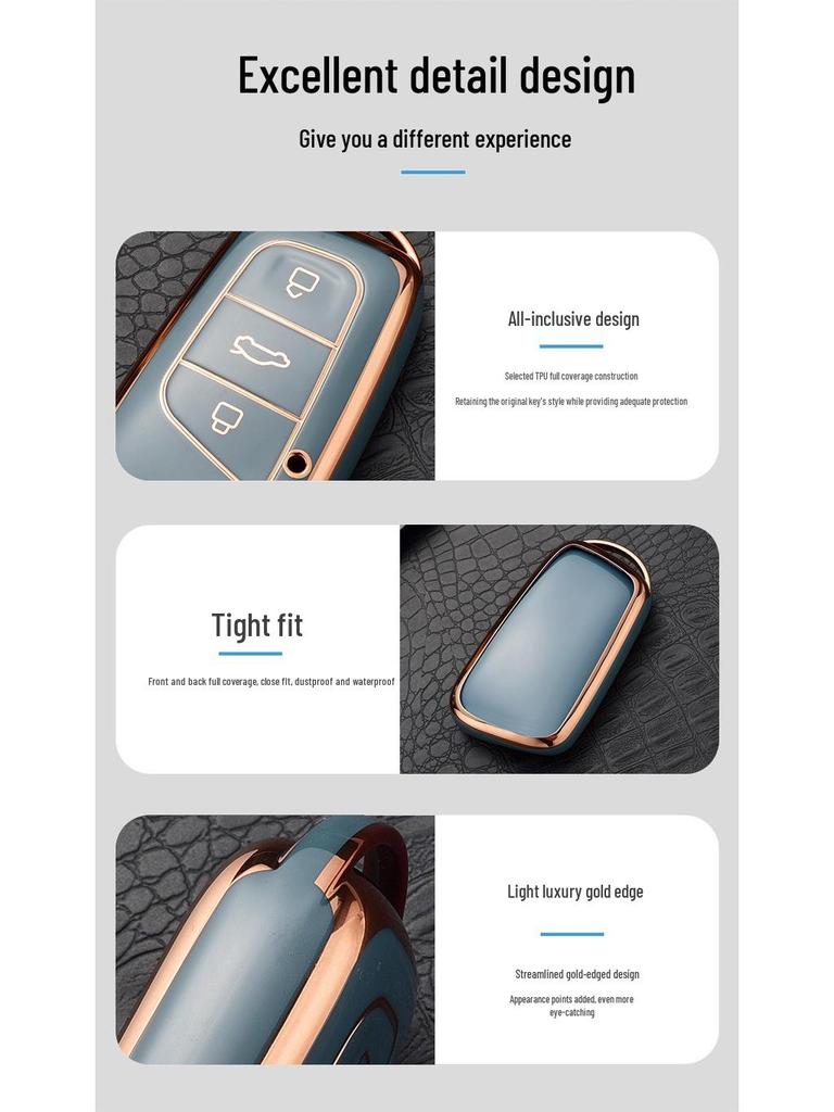 High-End Personalized Lanyard for Chery Little Ant Tiggo E-Car Key - Unisex, Anti-Drop, Full-Protection Case