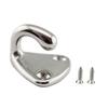 2pcs Marine 316 Stainless Steel Mini Boat Fender Hook Carabiner Pad Eye Marine Sailing Silver Fender Hooks 27mm X