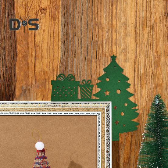 Christmas Door Topper Holiday Home Decor Felt Santa Snowman Reindeer Door Corner Frame Sign DIY Craft for Window Wall