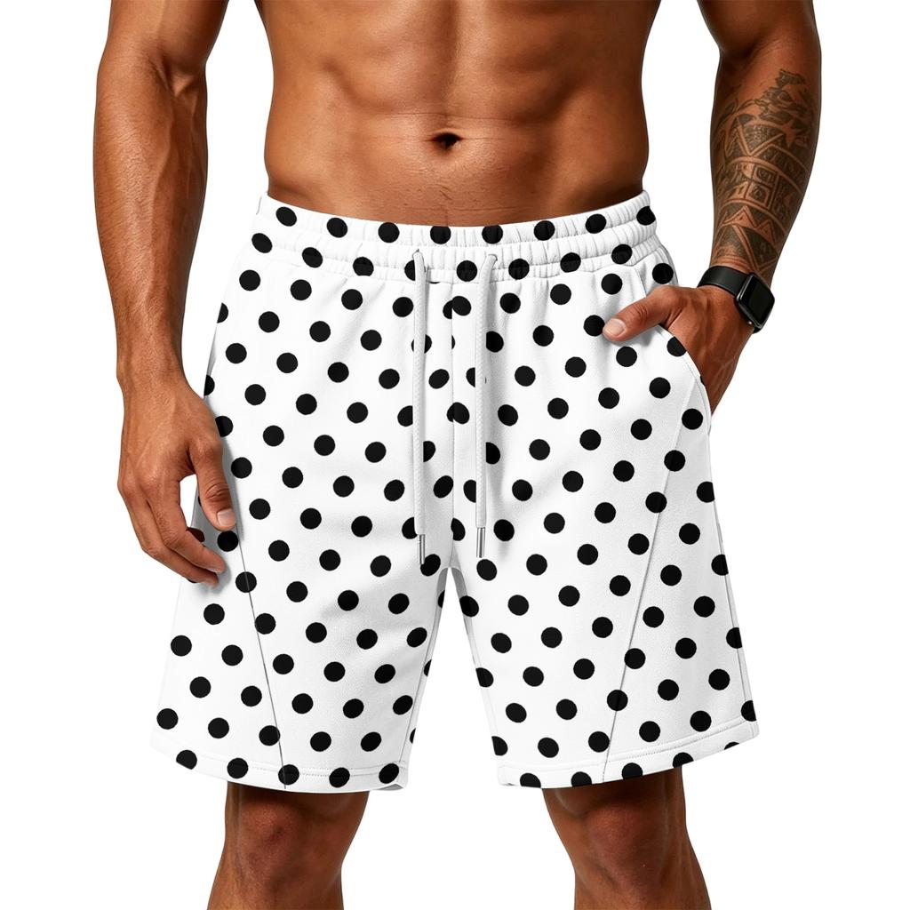 Men’s Layer Loose Shorts with Pockets Camouflage Print Drawstring Waist Gym Training Beachwear