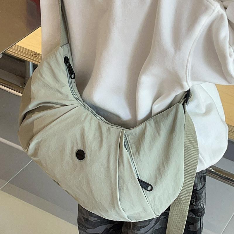 Solid Button Color Dumpling Wrap Kids Casual Shoulder Bag Trendy Outings Light