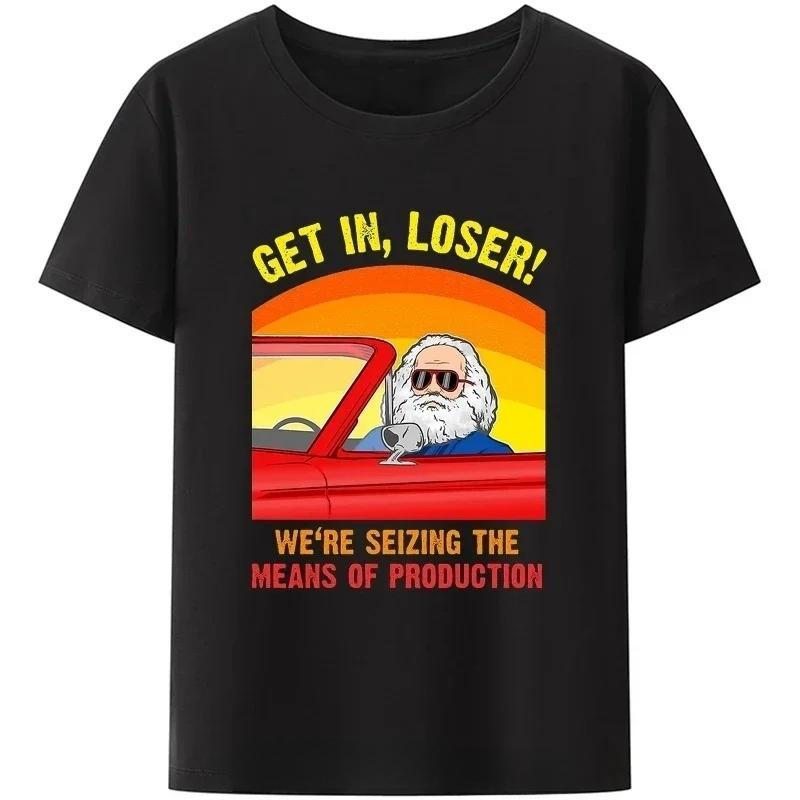 Karl Marx Entra Perdente Stiamo Sequestrando i Mezzi di Produzione Maglietta Uomo Abbigliamento Comunismo Socialismo T-shirt Ropa Hombre Camisetas