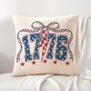 happy Anniversary of the US Cushion Cover Natural Linen Organic Fabric DoubleSided Printing Sofa Home Decor Gift Pillow Cover