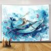 Tapestry ze wzorem rekina oceanicznego Tapestry do biura i salonu Tapestry do dekoracji ścian domu