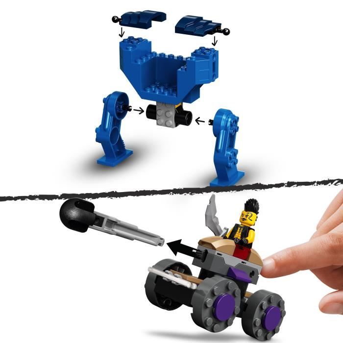 LEGO® NINJAGO 71740 L'Électrorobot de Jay, Jouet de Voiture Ninja, avec 2 Figurines, Dès 4 Ans