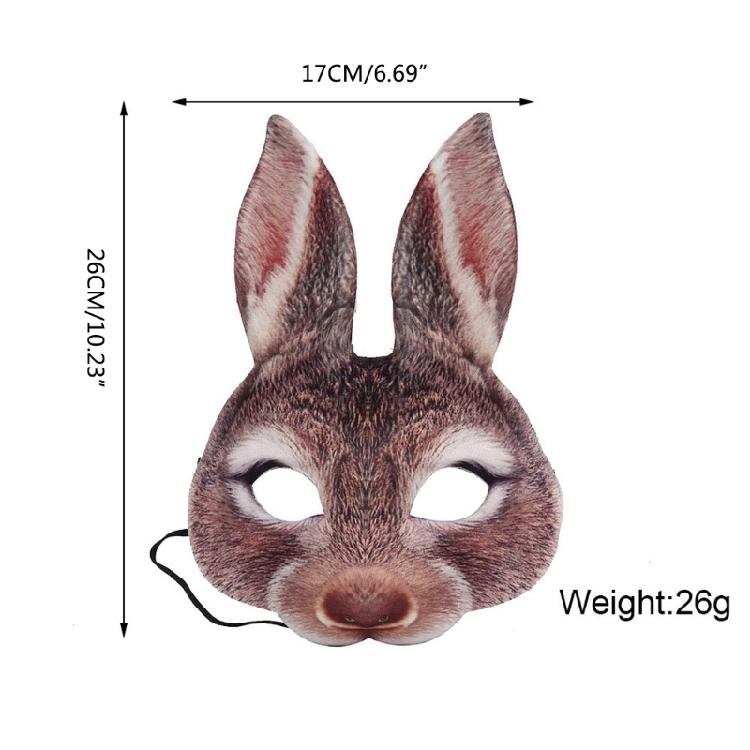 EVA Cosplay Bunny Mask Costume Adult Cosplay Mask Half Face Mask Costume