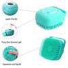 Pet Dog Shampoo Brush 2.7oz 80ml Cat Massage Comb Grooming Scrubber for Bathing Short Hair Soft Silicone Rubber