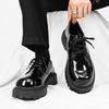 Fashion Men's British Style Leather Shoes Big Round Toe Anti-Slip Formal Casual Dress Shoes Comfortable Black Autumn Winter 2025 Fashion