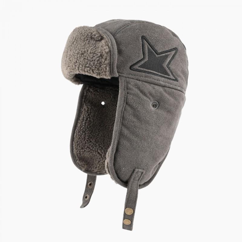 Unisex Vintage Suede-Feel Hat With Ear Protection Warm Winter Cap Cycling Outdoor Use