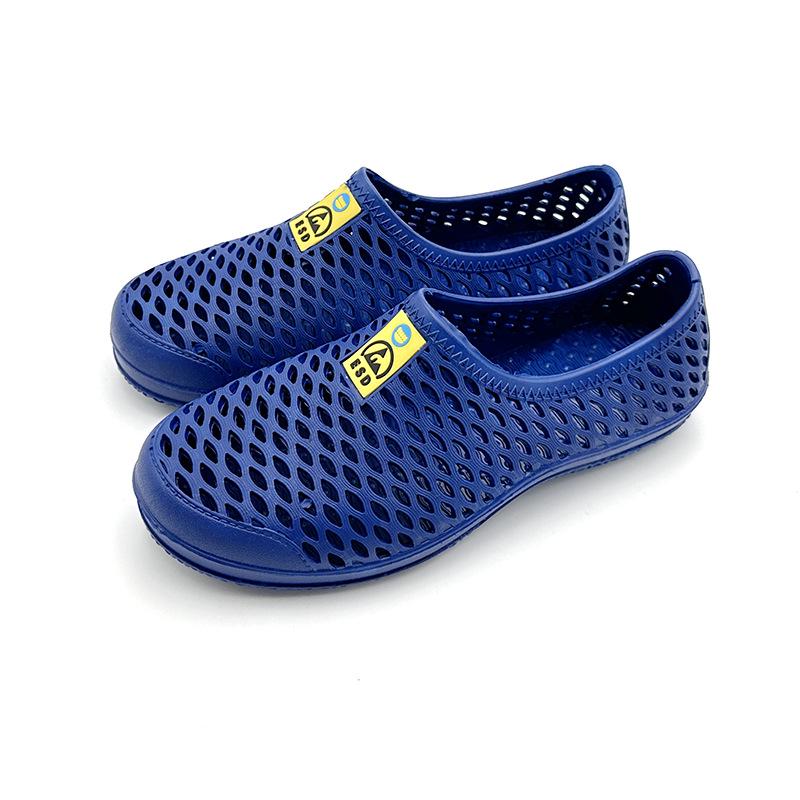 Anti-Static Breathable Sandals with Thick Sole for Safety and Odor Prevention Blue; 46