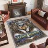 Decorative Artwork Theme Crystal Velvet Rug Personalized Custom Name Text Soft Floor Mat Home Decor