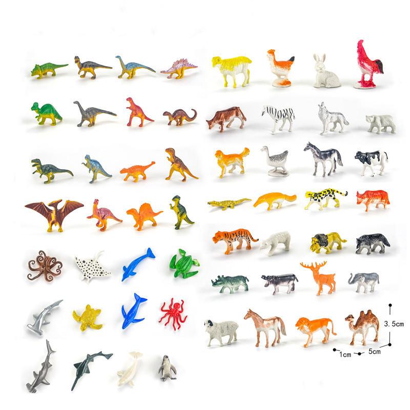 

60Pcs/lot Realistic Mini Dinosaur Animals Solid Model Children s Educational Toy Small Simulation Animal Figures Kids Boys Toys