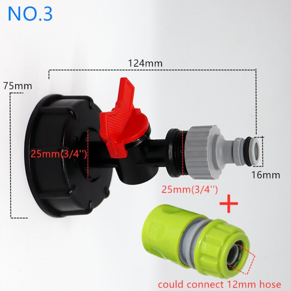 PVC Bulkhead Fitting Water Tank Replacement Spigot Drainage Faucet Connector for Rain Barrels Aquariums Ponds