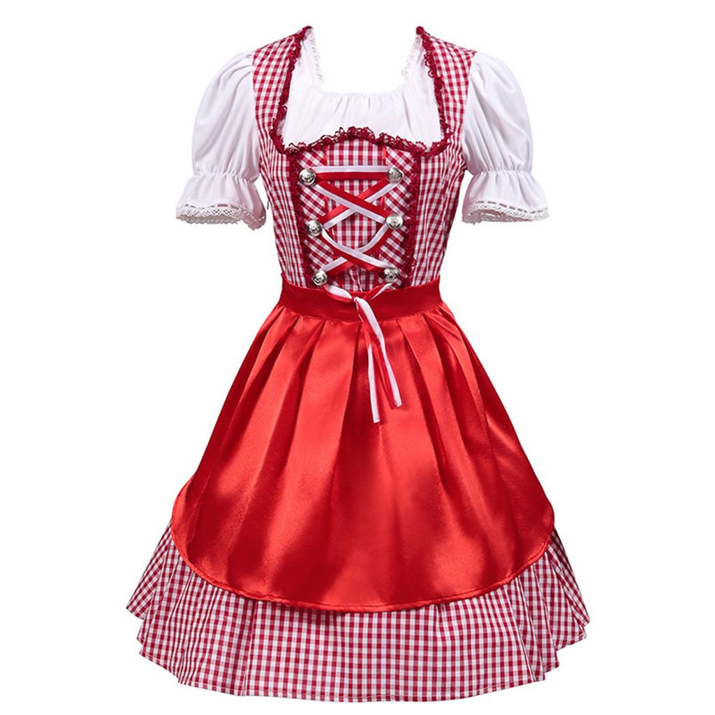 Damen Freizeit Bierkleid Kurzarm Drop Shoulder Kleid Bayerische Damenbekleidung