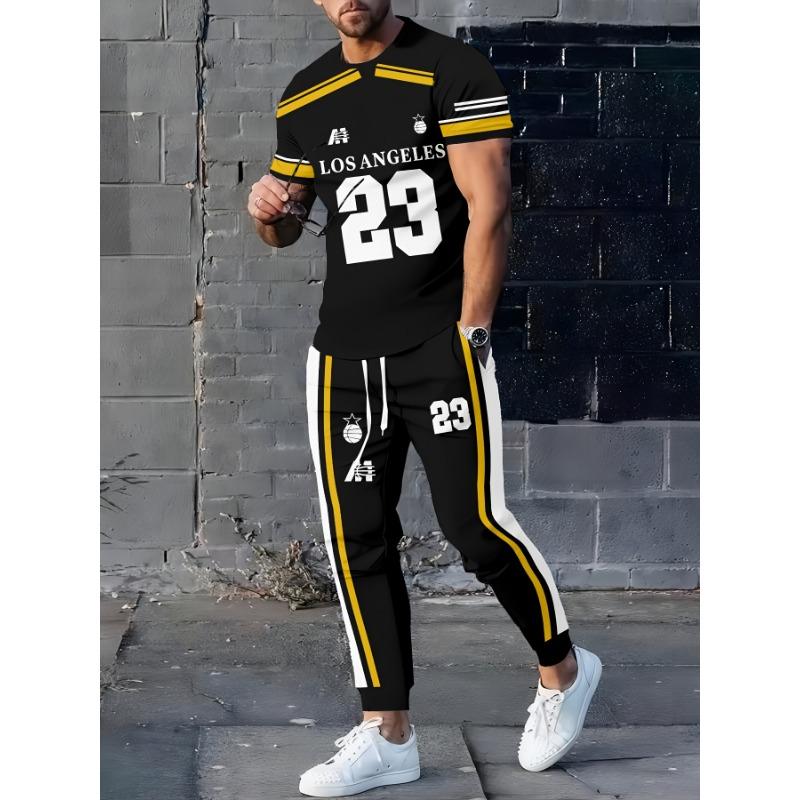Shangshui Stampa Digitale 3D | Set T-shirt e Pantaloni da Uomo