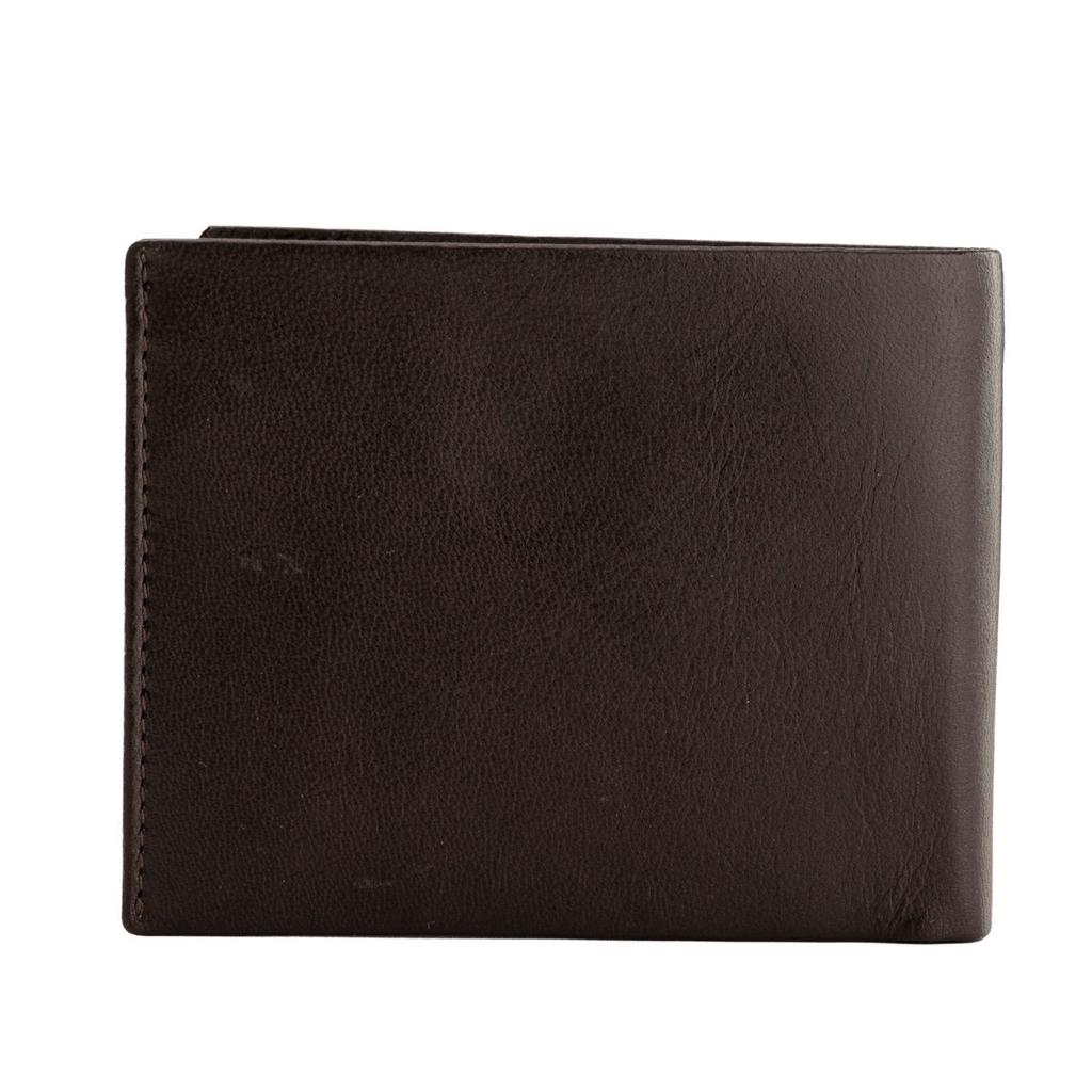 Men' Wings Wallet Made of Natural Cowhide Leather Brown