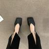 2024 Summer Women's Soft Sole French Heeled Square Toe Sandals