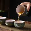 Japanese Style Ceramic Retro Chinese Kung Fu Tea Cups Handmade Rough Personal Master Cup Tea Cups Drinkware Wine Mug Water Mugs