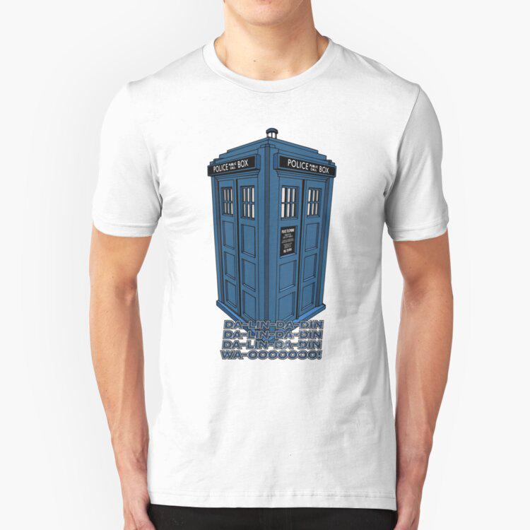 Buy Doctor Who Tardis Type T-Shirt Cotton White Tees Summer Men T ...