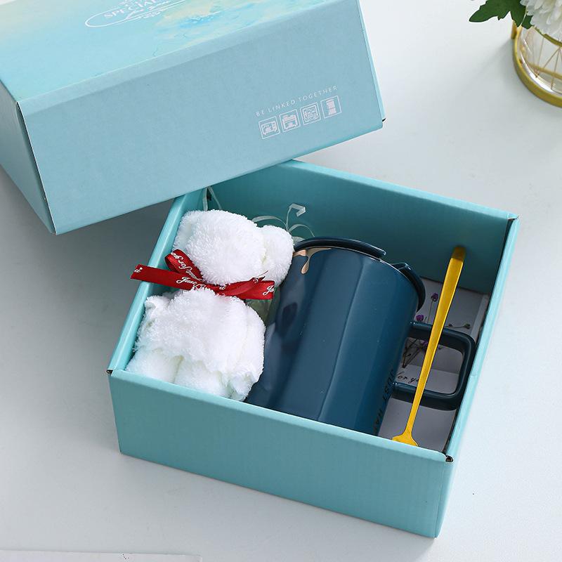 Creative Geometric Vertical Pattern Cup Ceramic Cup Mug Gift Souvenir Couple Cup