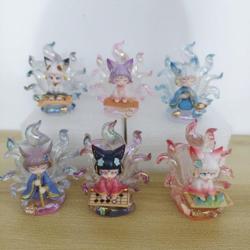 Ancient Wisdom Fairy Nine - Tailed Fox Blind Box Resin Figurine Desktop Decoration Birthday Gift For Women Girls