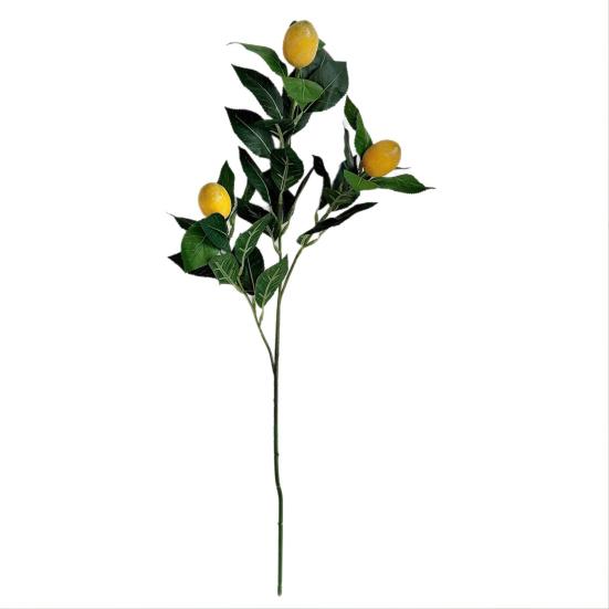 

Artificial Lemons Tree Branches Faux Greenery Stems with Lifelike Lemon Fruits Realistic Fake Lemon Plants for Home Kitchen Table Decor Flower жёлтый