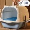 Extra-large fully enclosed cat litter box, anti-splash cat litter tray, cat toilet with UV sterilization, cat litter cabinet, pet supplies