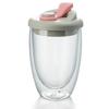 Leak-Proof Transparent Tumbler Cold/Heat Resistant Portable Water Cup Cute Glass Cup with Lid  Tea