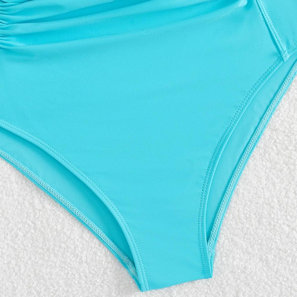 2025 Chic European & American One-Piece Black Swimsuit with Chest Pads - Sexy Women's Beachwear