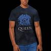 Queen T-Shirt: Blue Crest (Wash Collection) Unisex T-Shirt