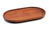 Swanson Shoji Wooden Acacia Plate, Stackable, Cafe Plate, Approx. 18.5cm W X 11cm D X 1.5cm H, Brown, CT-213