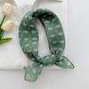 Spring and summer literary and retro cashew nut floral cotton and linen small square scarf, women use versatile neck scarf to tie hair silk scarf