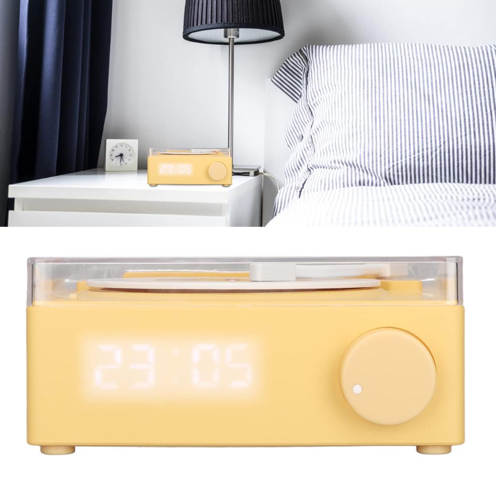 X11 Portable Retro Record Player with Built-in Receiver, 360-Degree Stereo HiFi Sound, 3 Playback Modes, and Mobile Phone Connectivity (Yellow)