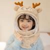 Cartoon Children's Hats Warm Shawls Head Caps with Face Shields Kids Mask Integrated Hat  Boys