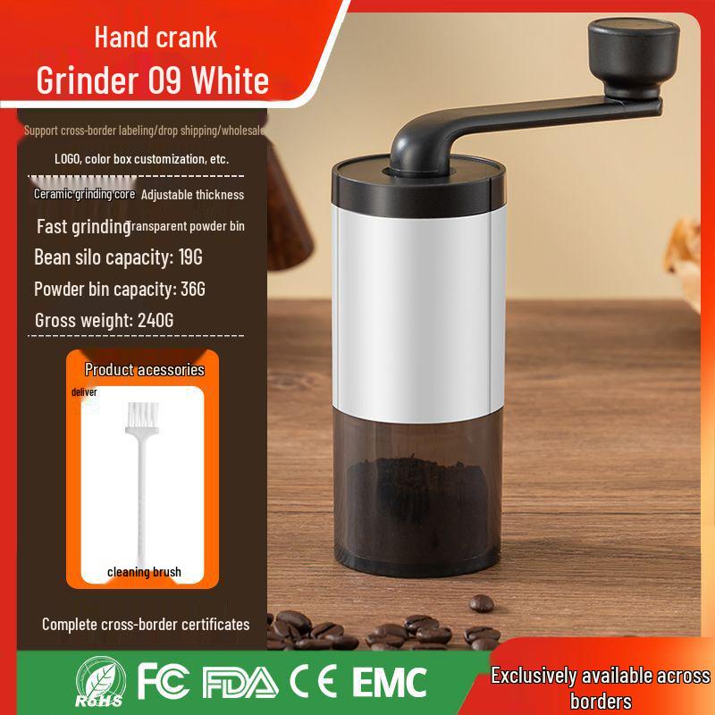 

Портативная электрическая кофемолка с ручным приводом для эспрессо – Компактная бытовая кофеварка Includes Cleaning Brush