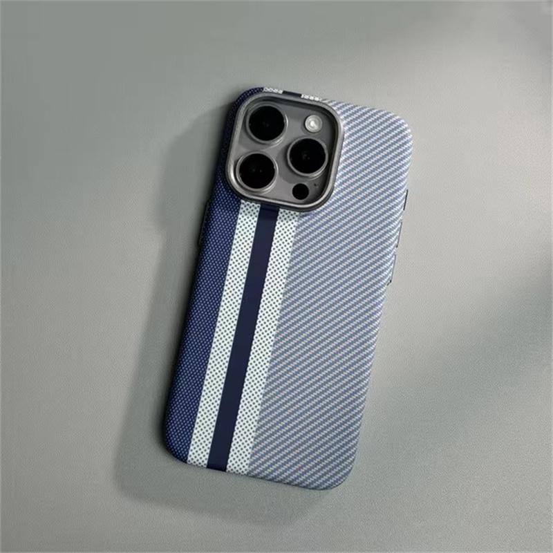 New Carbon Fibre Wireless Charging MagSafe Phone Case for iPhone 14 15 16 Pro Max 15Pro 13 12 Alloy Lens Hit Color Hard PC Armor Cover