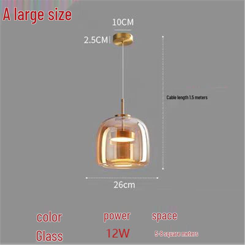 Modern Italian Glass Pendant Light - Nordic Style for Bar, Study, Bedroom