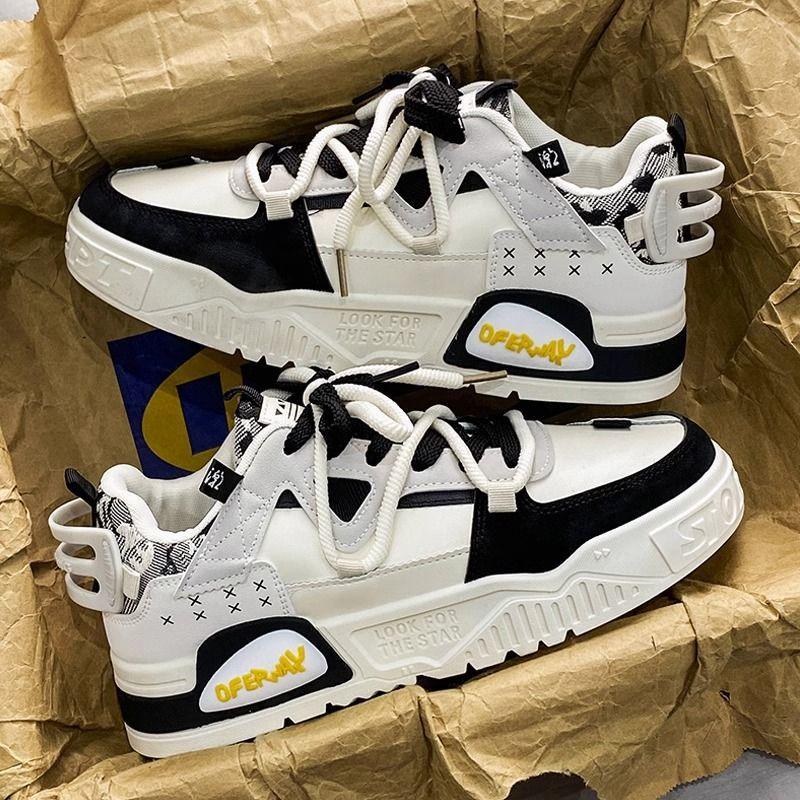 

Мужская обувь летняя дышащая новая студенческая спортивная и досуговая маленькая белая обувь для скейтбординга модная универсальная обувь 44