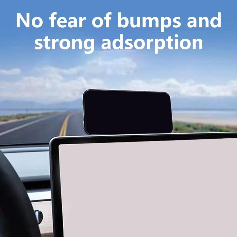 Adjustable Laptop Aluminum Alloy Magnetic Phone Holder Rack 360 Degree Rotating for Car Use Supports Various Smartphones